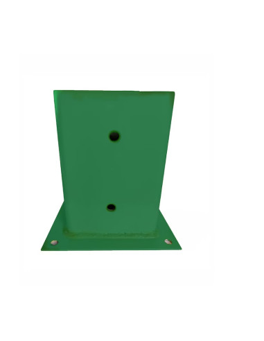 Suport metalic pentru stalpi din lemn dim 100x100mm talpa 142x142mm inaltime 100 mm vopsit electrostatic RAL 6029 verde