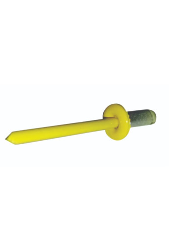 Set x 50 bucati Nituri pop galbene cap lat vopsite electrostatic RAL 1018 Zinc Yellow 4.8x12x9mm, galben